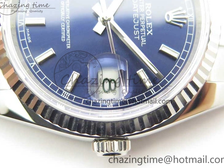 Best AAA Replica Sites 1:1 Steel Bracelet 36 ARF Blue SH3135 904L 116234 Oyster on Best DateJust SS V Edition Dial ZeroBulk 3198 0103